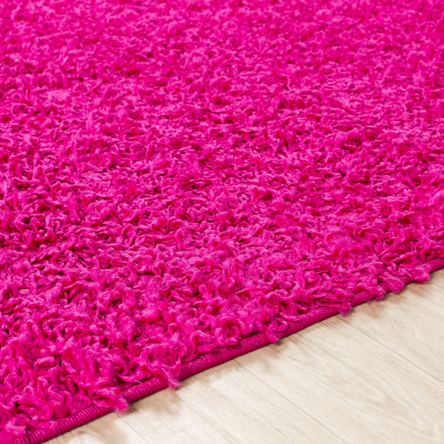 TORRIS Tapis Shaggy - Tapis Moderne, Couloir, Salon, Chambre - Tapis Uni à Poils Longs, Doux, Moelleux, Entretien Facile - Fuschia