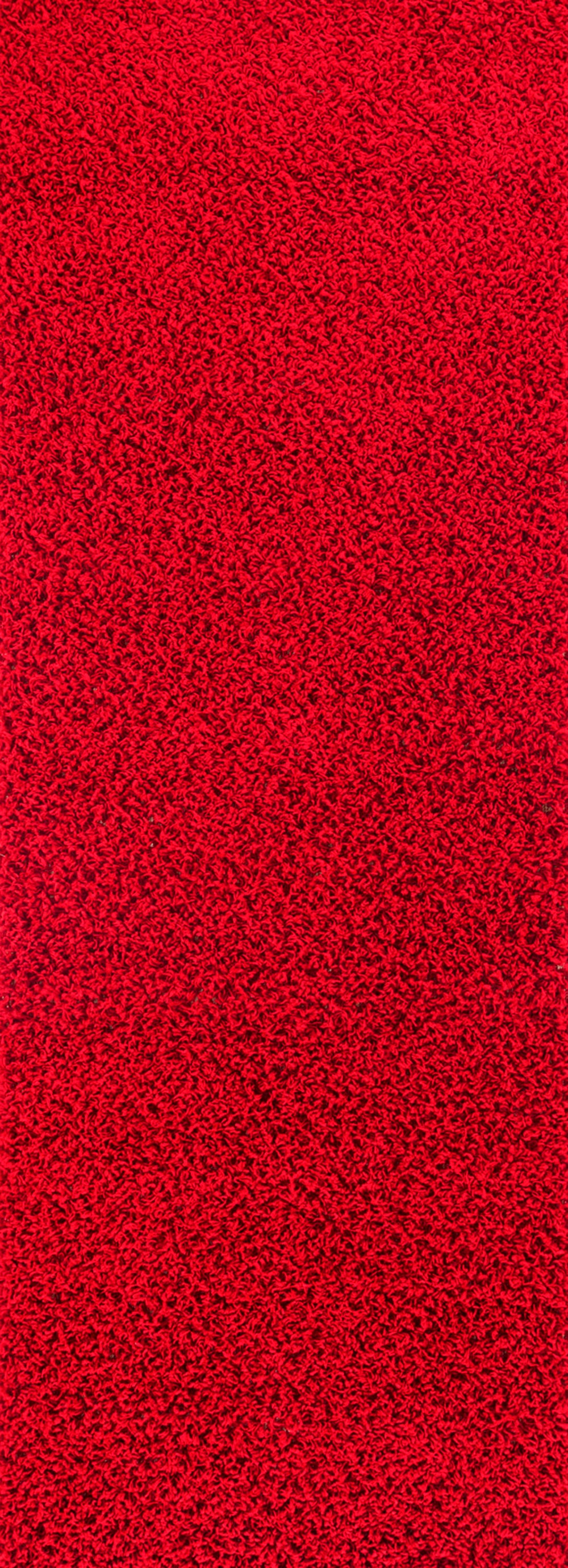 TORRIS Tapis Shaggy - Tapis Moderne, Couloir, Salon, Chambre - Tapis Uni à Poils Longs, Épais, Doux, Moelleux, Entretien Facile - Rouge