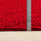 TORRIS Tapis Shaggy - Tapis Moderne, Couloir, Salon, Chambre - Tapis Uni à Poils Longs, Épais, Doux, Moelleux, Entretien Facile - Rouge