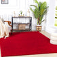 TORRIS Tapis Shaggy - Tapis Moderne, Couloir, Salon, Chambre - Tapis Uni à Poils Longs, Épais, Doux, Moelleux, Entretien Facile - Rouge