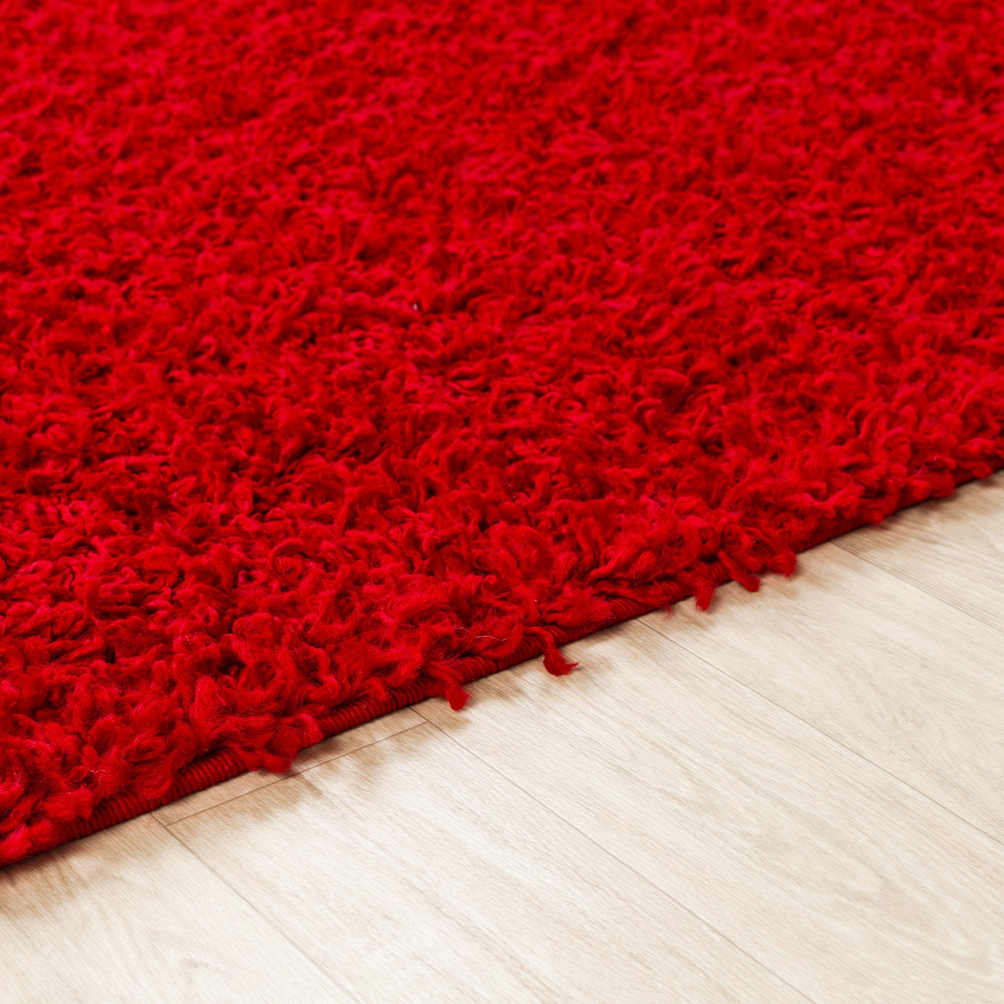 TORRIS Tapis Shaggy - Tapis Moderne, Couloir, Salon, Chambre - Tapis Uni à Poils Longs, Épais, Doux, Moelleux, Entretien Facile - Rouge