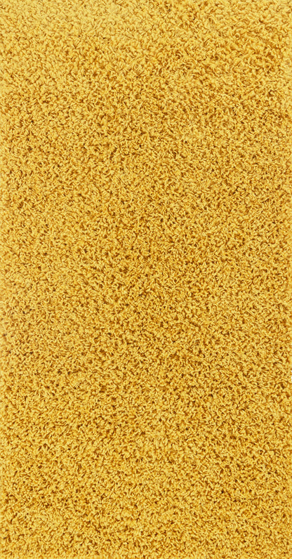 TORRIS Tapis Shaggy - Tapis Moderne, Couloir, Salon, Chambre - Tapis Uni à Poils Longs, Épais, Doux, Moelleux, Entretien Facile - Jaune