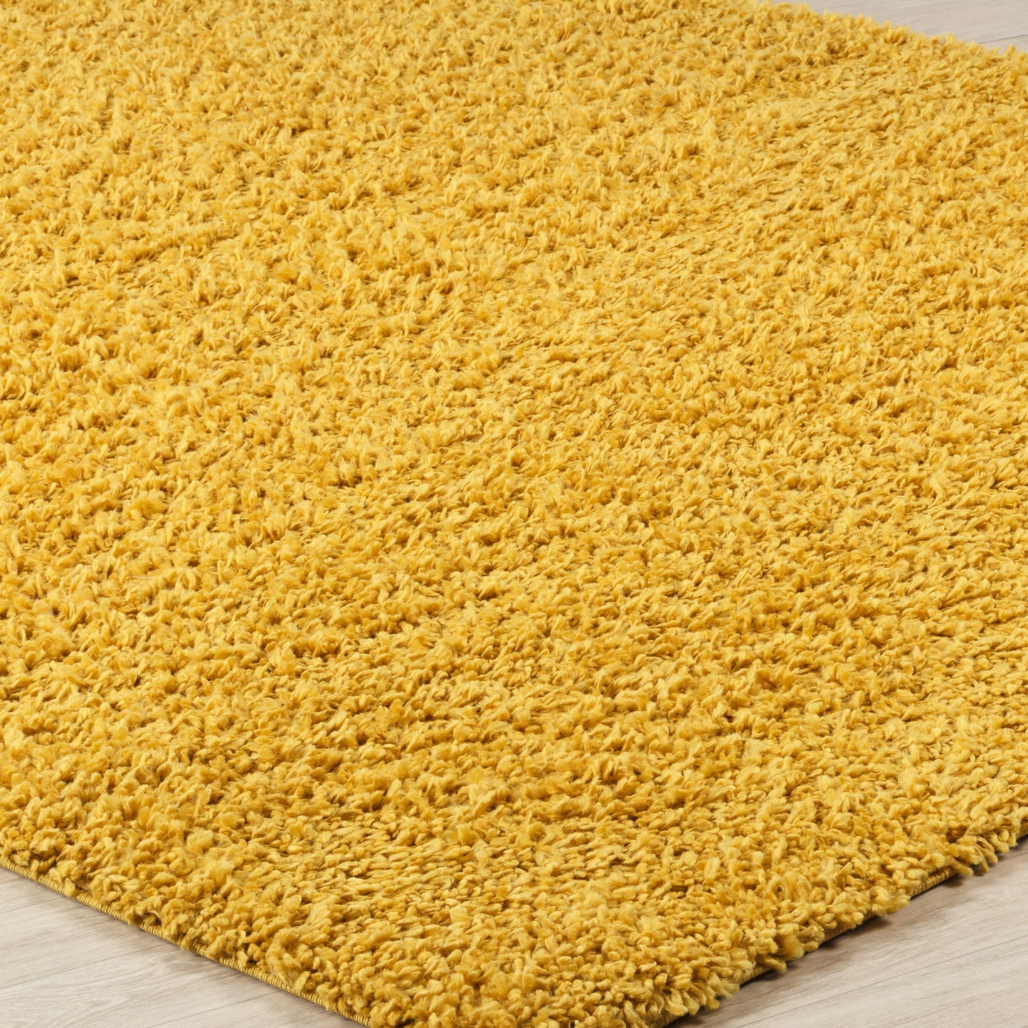 TORRIS Tapis Shaggy - Tapis Moderne, Couloir, Salon, Chambre - Tapis Uni à Poils Longs, Épais, Doux, Moelleux, Entretien Facile - Jaune