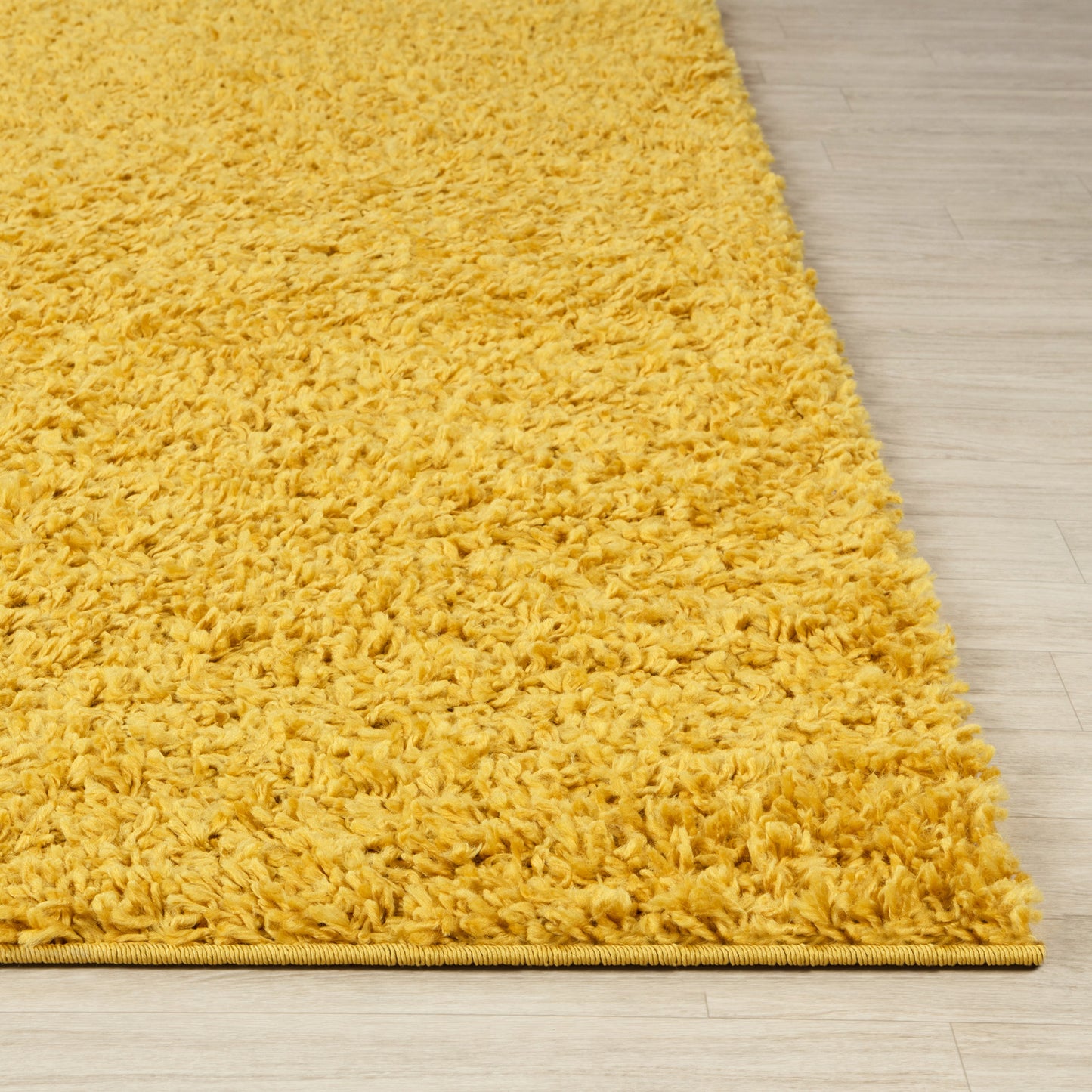 TORRIS Tapis Shaggy - Tapis Moderne, Couloir, Salon, Chambre - Tapis Uni à Poils Longs, Épais, Doux, Moelleux, Entretien Facile - Jaune