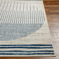 NEERBOSCH Tapis Scandinave - Tapis Moderne, Salon, Chambre - Tapis Contemporain, Poils Courts, Doux, Entretien Facile - Beige, Bleu