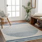 NEERBOSCH Tapis Scandinave - Tapis Moderne, Salon, Chambre - Tapis Contemporain, Poils Courts, Doux, Entretien Facile - Beige, Bleu