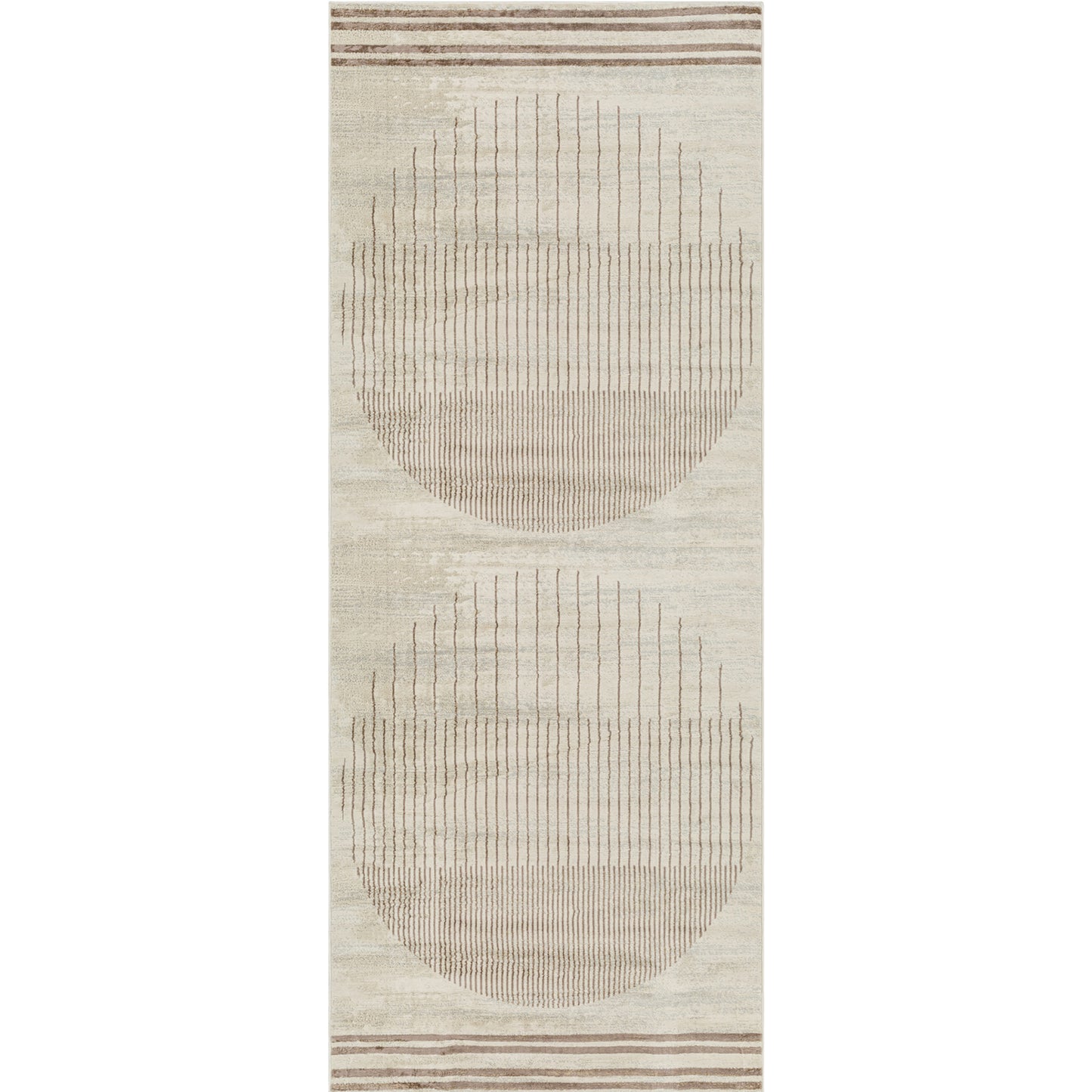 NEERBOSCH Tapis Scandinave - Tapis Moderne, Salon, Chambre - Tapis Contemporain, Poils Courts, Doux, Entretien Facile - Brun, Ivoire