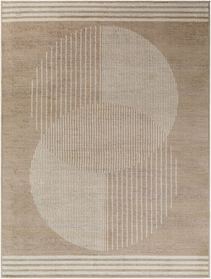 LAKIN Tapis Scandinave - Tapis Moderne, Salon, Chambre - Tapis Contemporain, Poils Courts, Doux, Entretien Facile - Brun, Beige