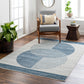 LAKIN Tapis Scandinave - Tapis Moderne, Salon, Chambre - Tapis Contemporain, Poils Courts, Doux, Durable, Entretien Facile - Bleu, Gris