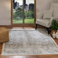 TIVON Tapis Vintage - Tapis Persan, Salon, Chambre - Tapis Traditionnel Oriental, Poils Courts, Doux, Entretien Facile - Gris, Ivoire