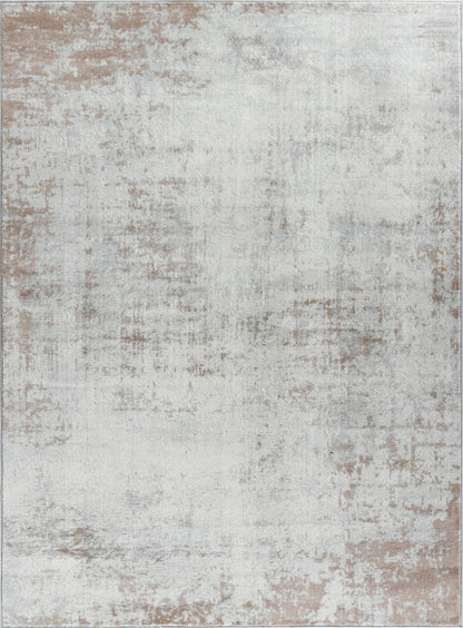 KAMISHA Tapis Abstrait - Tapis Moderne, Salon, Chambre - Tapis Design Marbre Moucheté à Poils Courts, Doux, Durable - Beige, Blanc