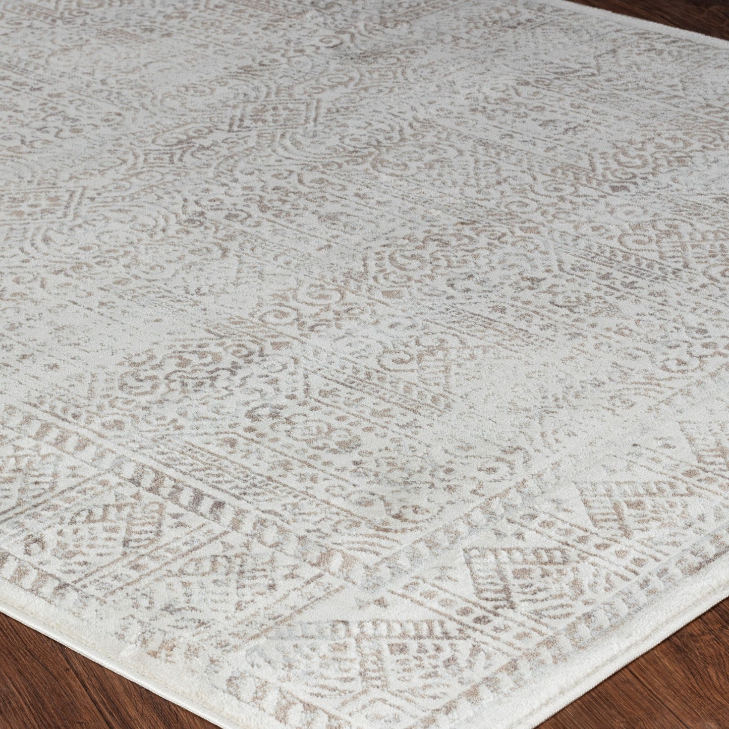 MAKITA Tapis Vintage - Tapis Persan, Salon, Chambre - Tapis Traditionnel Oriental, Poils Courts, Doux, Durable - Brun, Ivoire, Gris