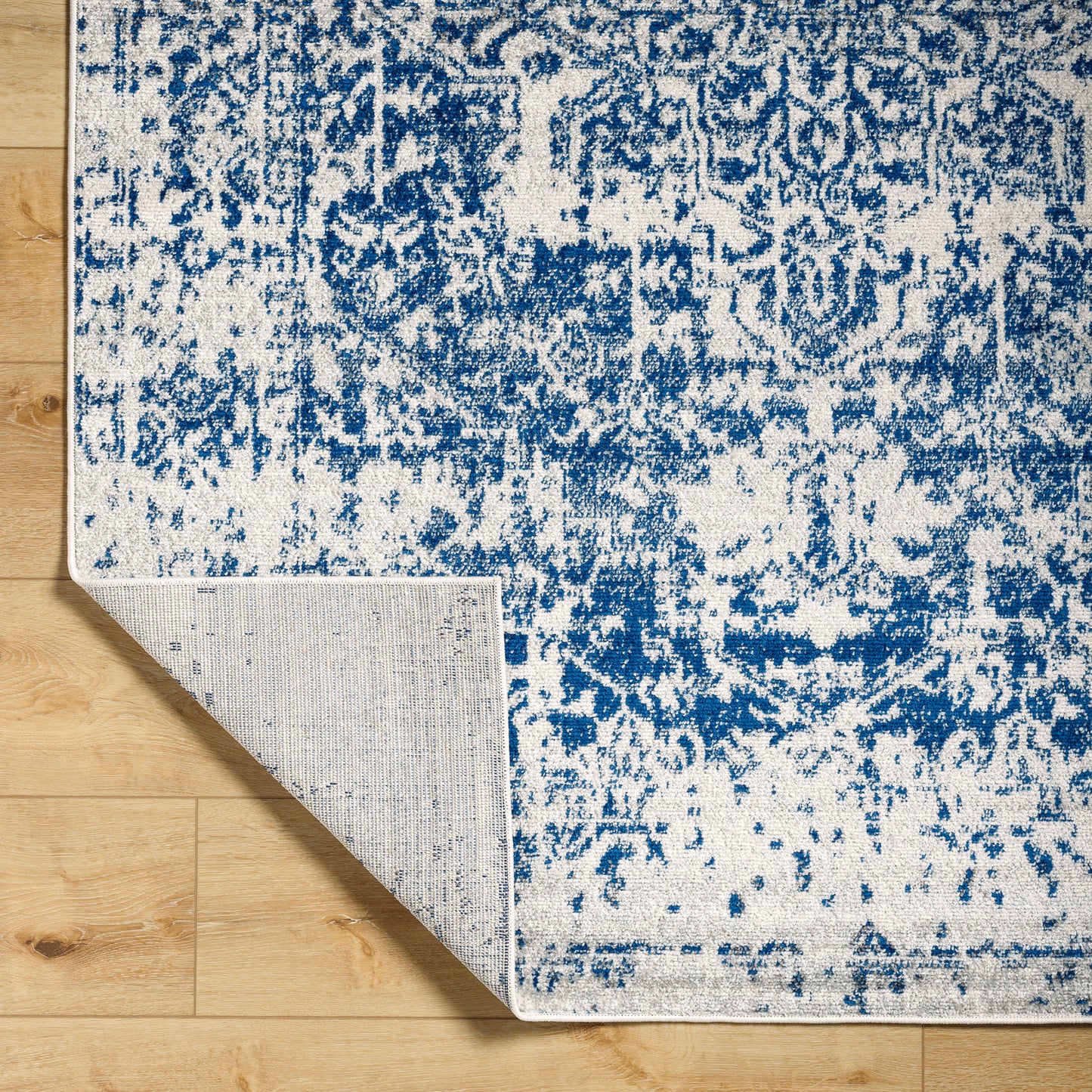 AMELIA Tapis Vintage - Tapis Persan, Couloir, Salon, Chambre - Tapis Traditionnel Oriental, Poils Courts, Doux, Durable - Bleu, Beige