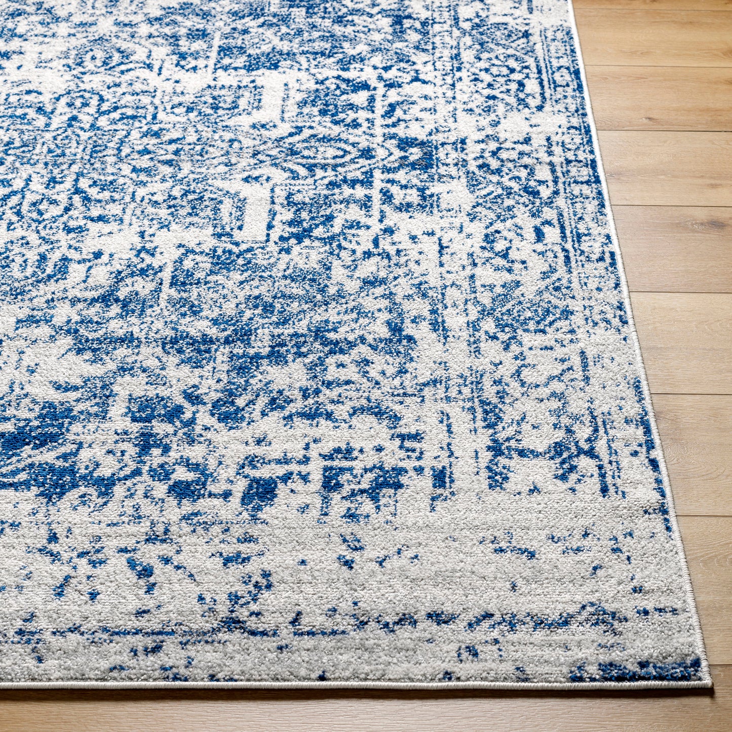 AMELIA Tapis Vintage - Tapis Persan, Couloir, Salon, Chambre - Tapis Traditionnel Oriental, Poils Courts, Doux, Durable - Bleu, Beige