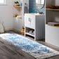 AMELIA Tapis Vintage - Tapis Persan, Couloir, Salon, Chambre - Tapis Traditionnel Oriental, Poils Courts, Doux, Durable - Bleu, Beige