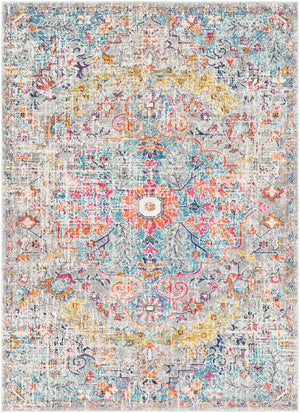 OLIVIA Tapis Vintage - Tapis Persan, Couloir, Salon, Chambre - Tapis Traditionnel Oriental, Poils Courts, Doux - Multicolore, Gris