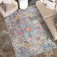 OLIVIA Tapis Vintage - Tapis Persan, Couloir, Salon, Chambre - Tapis Traditionnel Oriental, Poils Courts, Doux - Multicolore, Gris