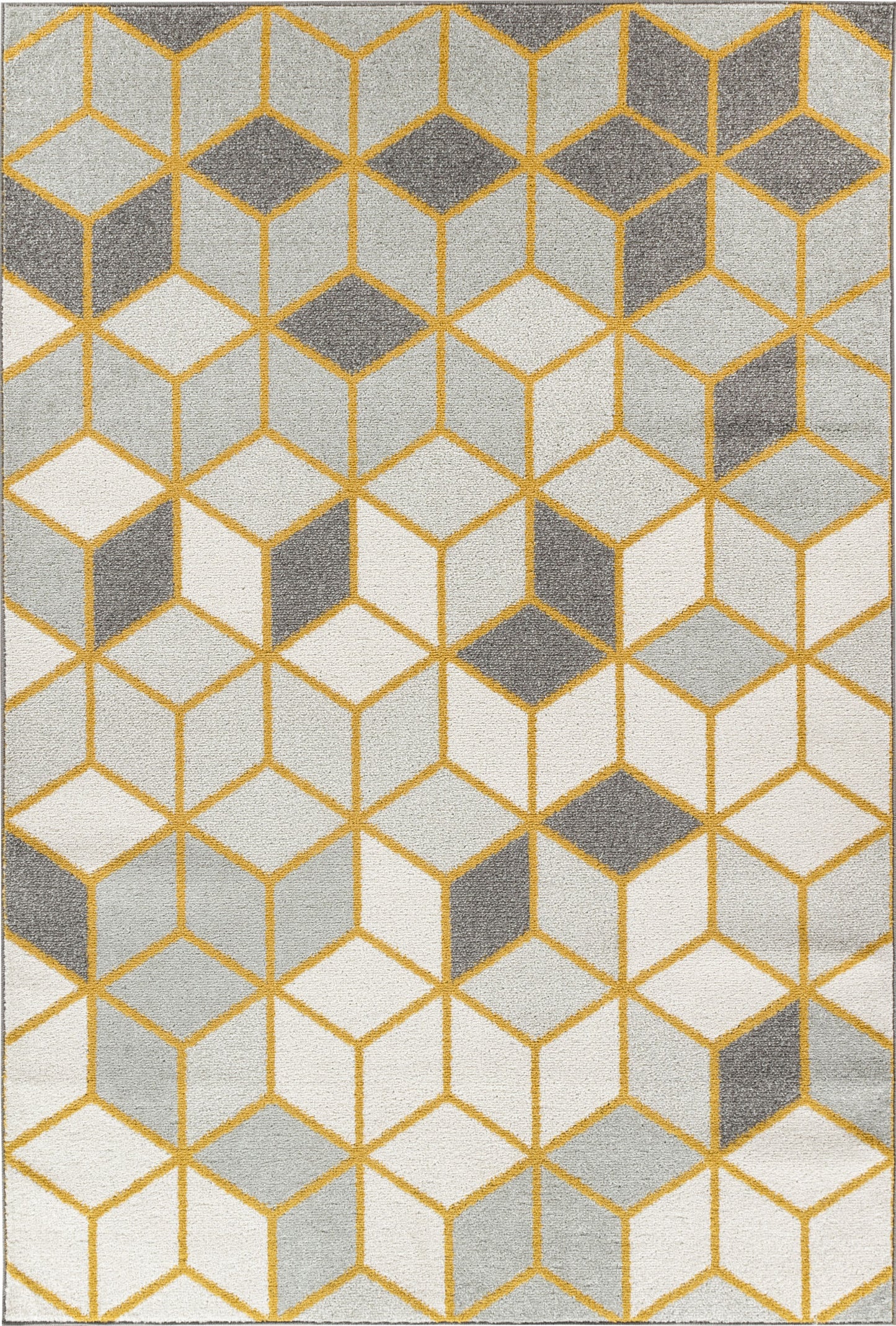 DOMMINIC Tapis Scandinave - Tapis Moderne, Salon, Chambre - Tapis Contemporain, Poils Courts, Doux, Entretien Facile - Blanc, Jaune