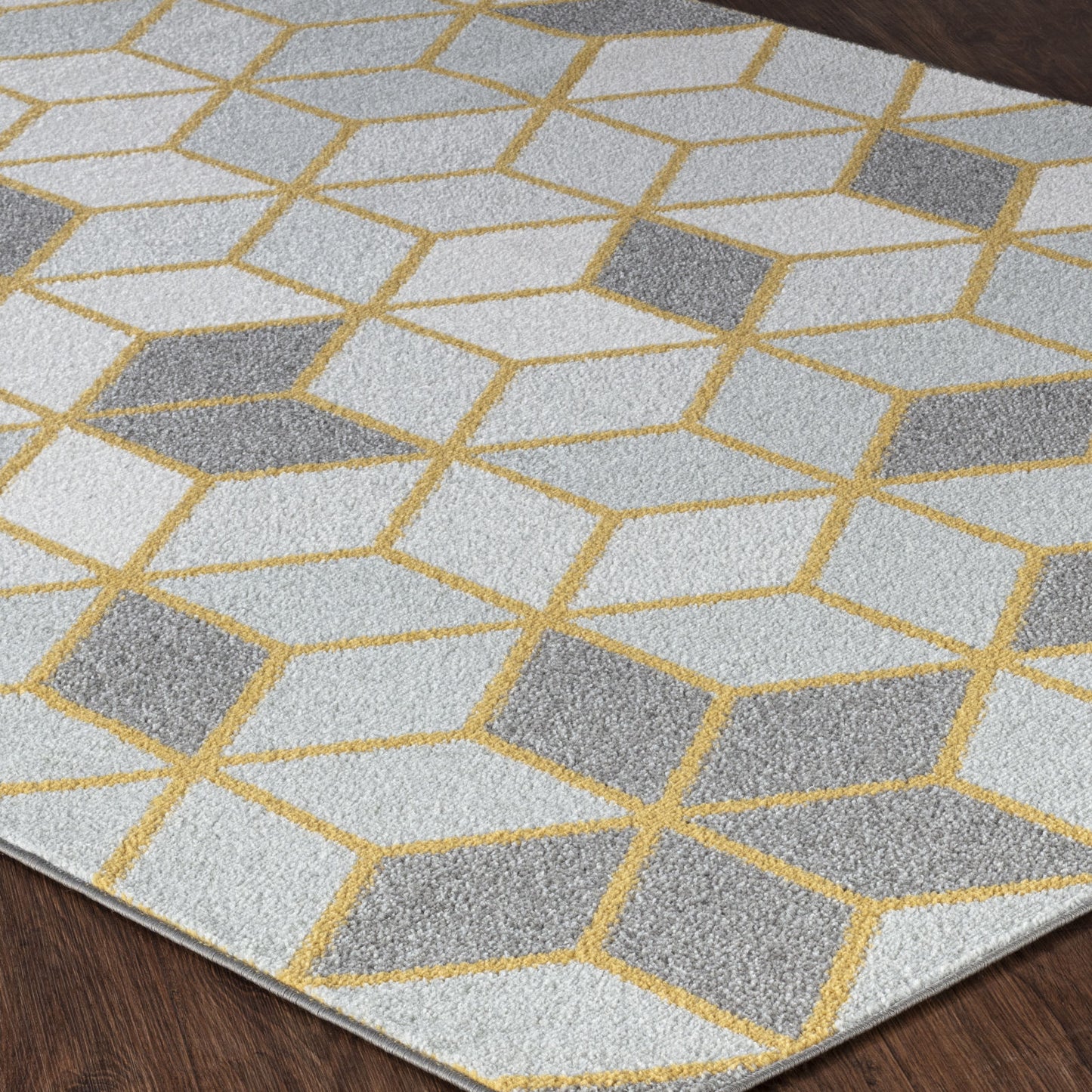 DOMMINIC Tapis Scandinave - Tapis Moderne, Salon, Chambre - Tapis Contemporain, Poils Courts, Doux, Entretien Facile - Blanc, Jaune