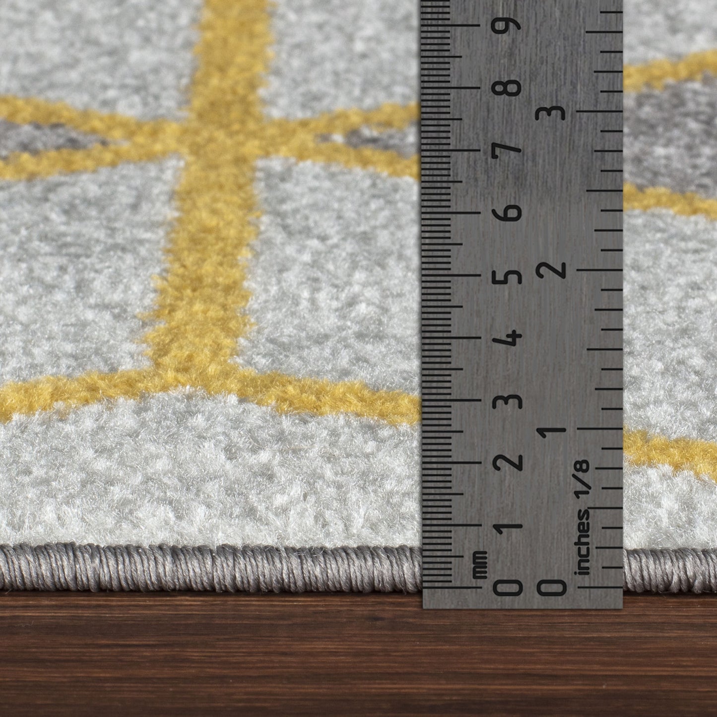 DOMMINIC Tapis Scandinave - Tapis Moderne, Salon, Chambre - Tapis Contemporain, Poils Courts, Doux, Entretien Facile - Blanc, Jaune