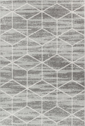 CYRUS Tapis Scandinave - Tapis Moderne, Salon, Chambre - Tapis Contemporain, Poils Courts, Doux, Entretien Facile - Gris, Blanc