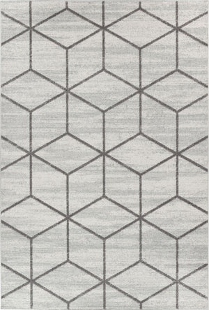 CYRUS Tapis Scandinave - Tapis Moderne, Salon, Chambre - Tapis Contemporain, Poils Courts, Doux, Entretien Facile - Blanc, Gris