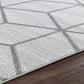 CYRUS Tapis Scandinave - Tapis Moderne, Salon, Chambre - Tapis Contemporain, Poils Courts, Doux, Entretien Facile - Blanc, Gris