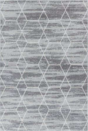 LOREN Tapis Scandinave - Tapis Moderne, Salon, Chambre - Tapis Contemporain, Poils Courts, Doux, Entretien Facile - Gris, Blanc