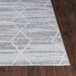 LOREN Tapis Scandinave - Tapis Moderne, Salon, Chambre - Tapis Contemporain, Poils Courts, Doux, Entretien Facile - Gris, Blanc