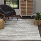 LOREN Tapis Scandinave - Tapis Moderne, Salon, Chambre - Tapis Contemporain, Poils Courts, Doux, Entretien Facile - Gris, Blanc