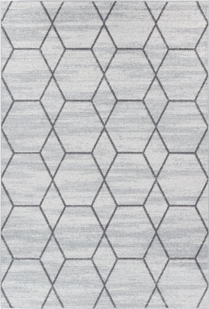 LOREN Tapis Scandinave - Tapis Moderne, Salon, Chambre - Tapis Contemporain, Poils Courts, Doux, Entretien Facile - Blanc, Gris