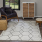 LOREN Tapis Scandinave - Tapis Moderne, Salon, Chambre - Tapis Contemporain, Poils Courts, Doux, Entretien Facile - Blanc, Gris