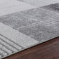 SHERNITA Tapis Scandinave - Tapis Moderne, Salon, Chambre - Tapis Contemporain, Poils Courts, Doux, Durable, Entretien Facile - Gris