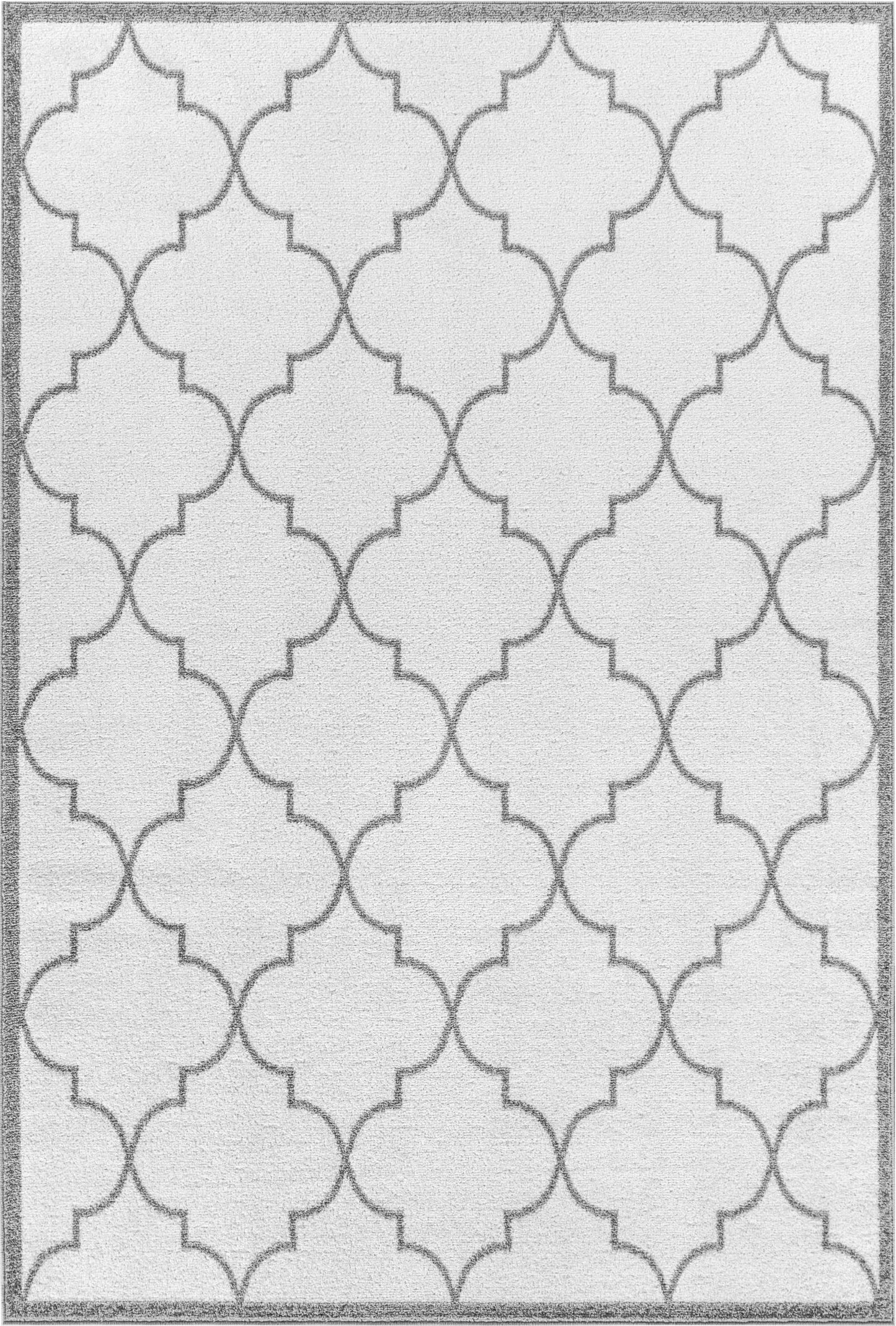 FARID Tapis Scandinave - Tapis Moderne, Salon, Chambre - Tapis Contemporain, Poils Courts, Doux, Entretien Facile - Blanc, Gris