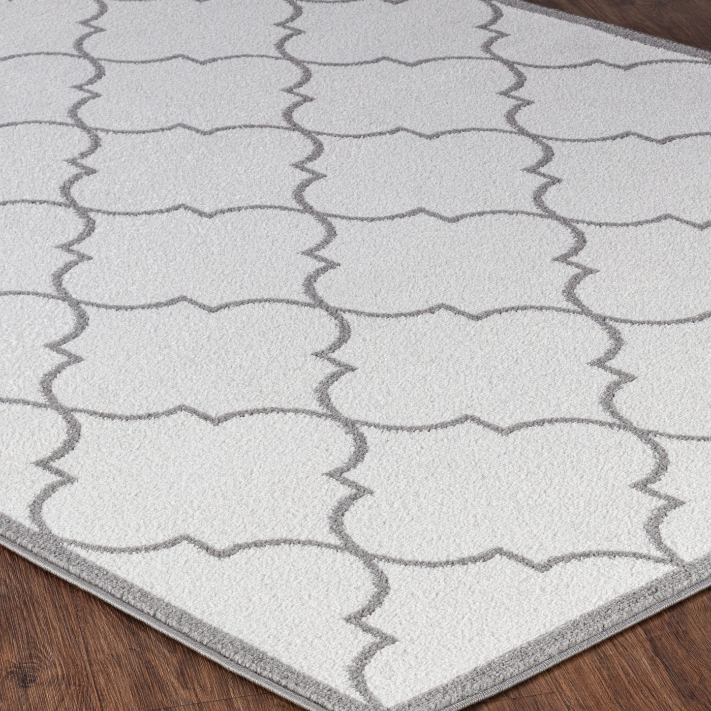 FARID Tapis Scandinave - Tapis Moderne, Salon, Chambre - Tapis Contemporain, Poils Courts, Doux, Entretien Facile - Blanc, Gris