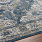 TRICHT Tapis Vintage - Tapis Persan, Salon, Chambre - Tapis Traditionnel Oriental, Poils Courts, Doux, Durable - Bleu, Gris, Ivoire