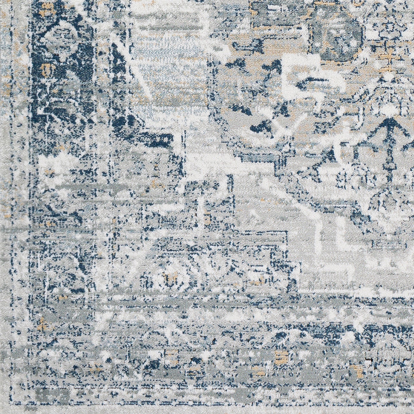 MILSCHOT Tapis Vintage - Tapis Persan, Salon, Chambre - Tapis Traditionnel Oriental, Poils Courts, Doux, Durable - Gris, Bleu, Beige