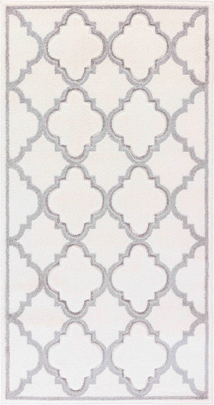 EUGENIO Tapis Scandinave - Tapis Moderne, Salon, Chambre - Tapis Contemporain, Poils Courts, Doux, Entretien Facile - Blanc, Gris