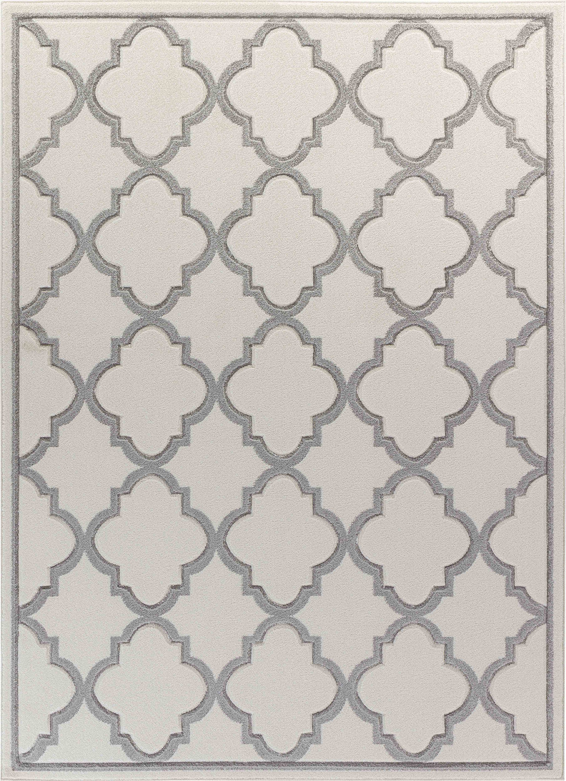 EUGENIO Tapis Scandinave - Tapis Moderne, Salon, Chambre - Tapis Contemporain, Poils Courts, Doux, Entretien Facile - Blanc, Gris