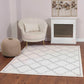 EUGENIO Tapis Scandinave - Tapis Moderne, Salon, Chambre - Tapis Contemporain, Poils Courts, Doux, Entretien Facile - Blanc, Gris