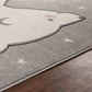 YOSEF Tapis Enfant - Tapis Chambre, Garçon, Fille, Bébé, Salle de Jeu, Poils Doux, Durable, Résistant, Entretien Facile - Blanc, Gris