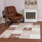 DEZIREE Tapis Scandinave - Tapis Moderne, Salon, Chambre - Tapis Contemporain, Poils Courts, Doux, Entretien Facile - Beige, Brun