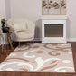 JIMMY Tapis Scandinave - Tapis Moderne, Salon, Chambre - Tapis Contemporain, Poils Courts, Doux, Entretien Facile - Brun, Blanc