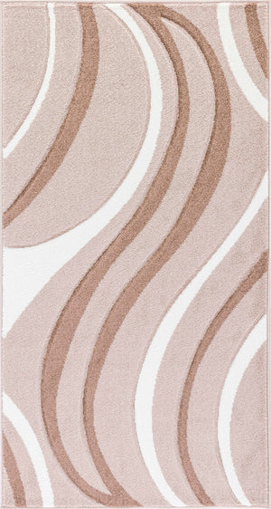 KAUMBERG Tapis Scandinave - Tapis Moderne, Salon, Chambre - Tapis Contemporain, Poils Courts, Doux, Entretien Facile - Brun, Blanc