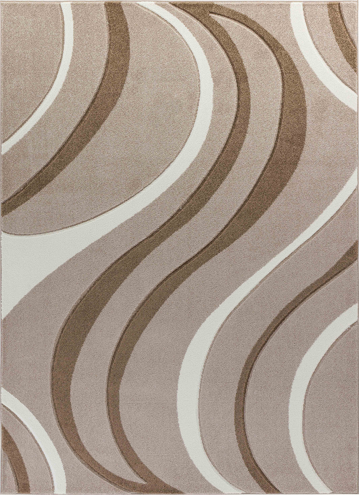 KAUMBERG Tapis Scandinave - Tapis Moderne, Salon, Chambre - Tapis Contemporain, Poils Courts, Doux, Entretien Facile - Brun, Blanc