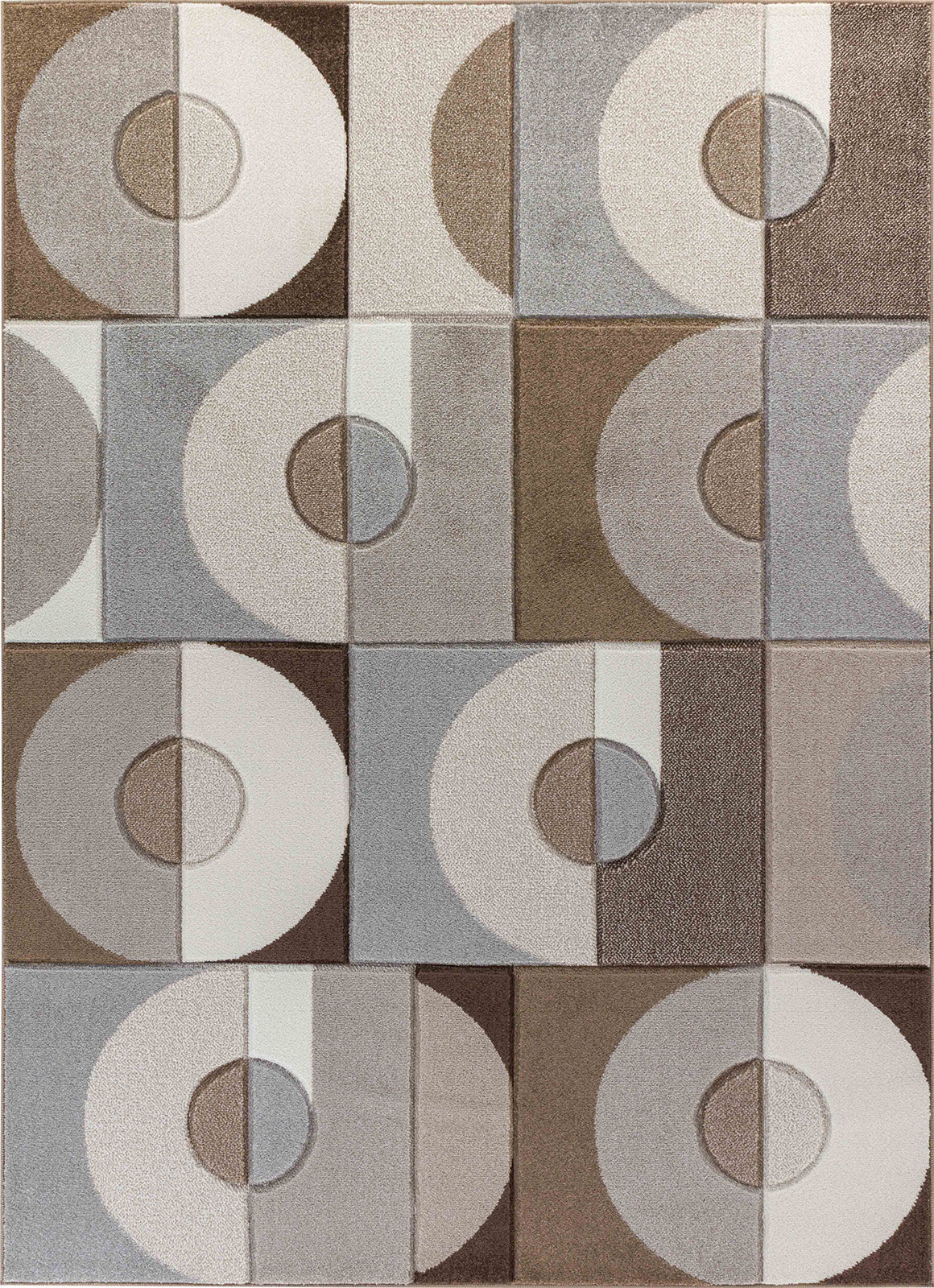 WESLIE Tapis Scandinave - Tapis Moderne, Salon, Chambre - Tapis Contemporain, Poils Courts, Doux, Entretien Facile - Brun, Beige