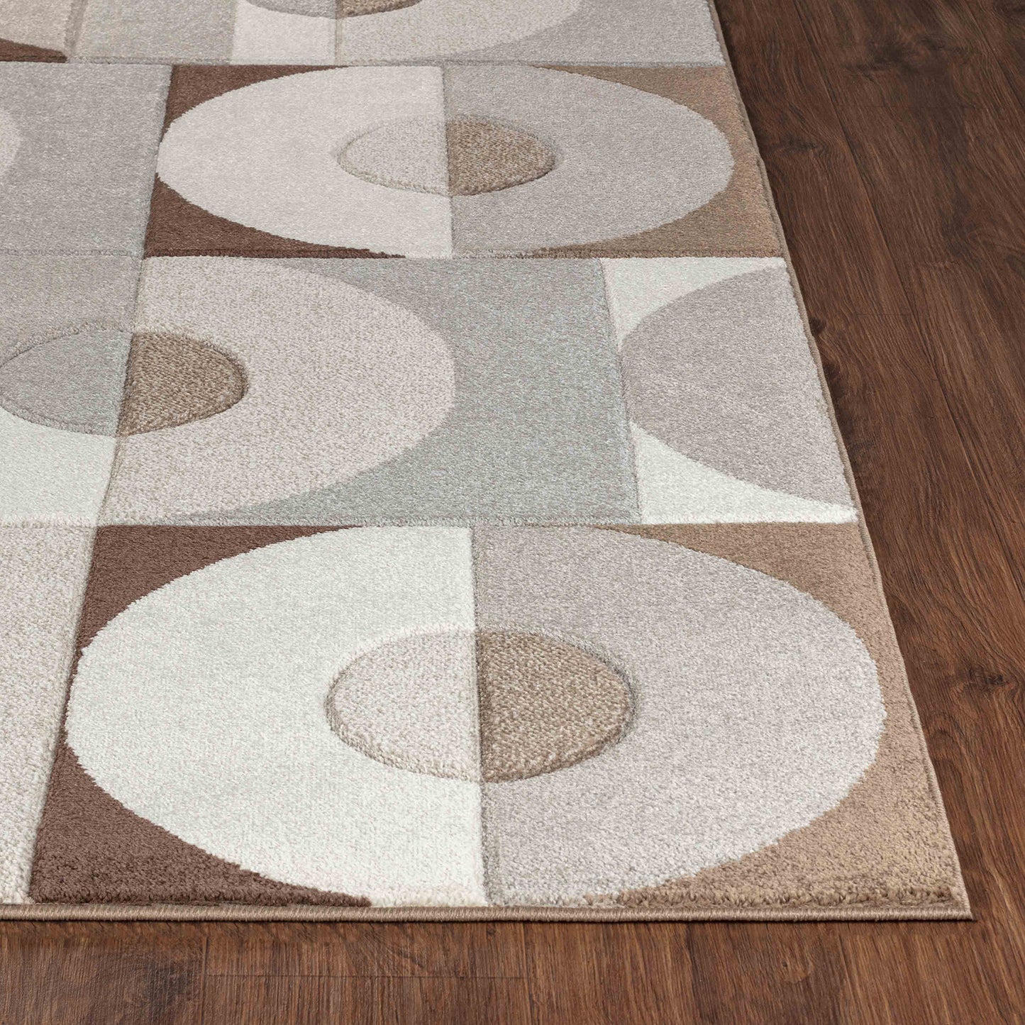 WESLIE Tapis Scandinave - Tapis Moderne, Salon, Chambre - Tapis Contemporain, Poils Courts, Doux, Entretien Facile - Brun, Beige