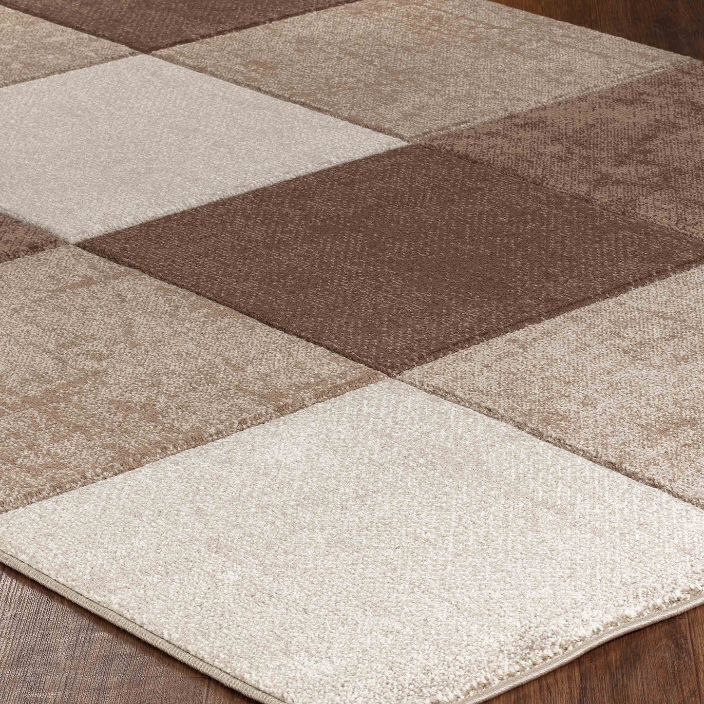 TRINTON Tapis Scandinave - Tapis Moderne, Salon, Chambre - Tapis Contemporain, Poils Courts, Doux, Entretien Facile - Brun, Beige