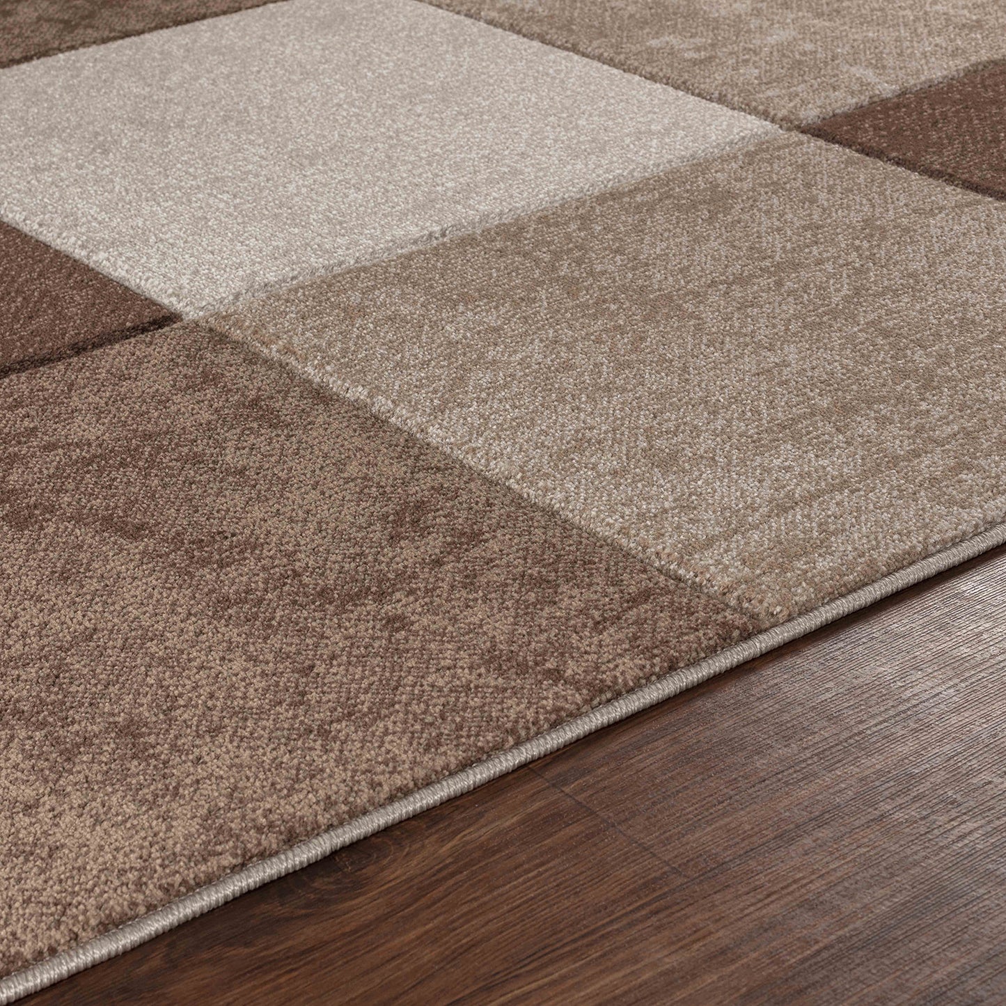 TRINTON Tapis Scandinave - Tapis Moderne, Salon, Chambre - Tapis Contemporain, Poils Courts, Doux, Entretien Facile - Brun, Beige