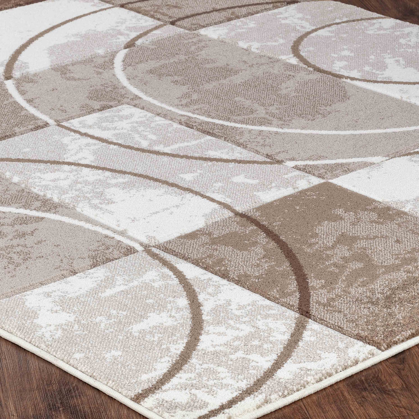 CLEMENTINE Tapis Scandinave - Tapis Moderne, Salon, Chambre - Tapis Contemporain, Poils Courts, Doux, Entretien Facile - Brun, Beige